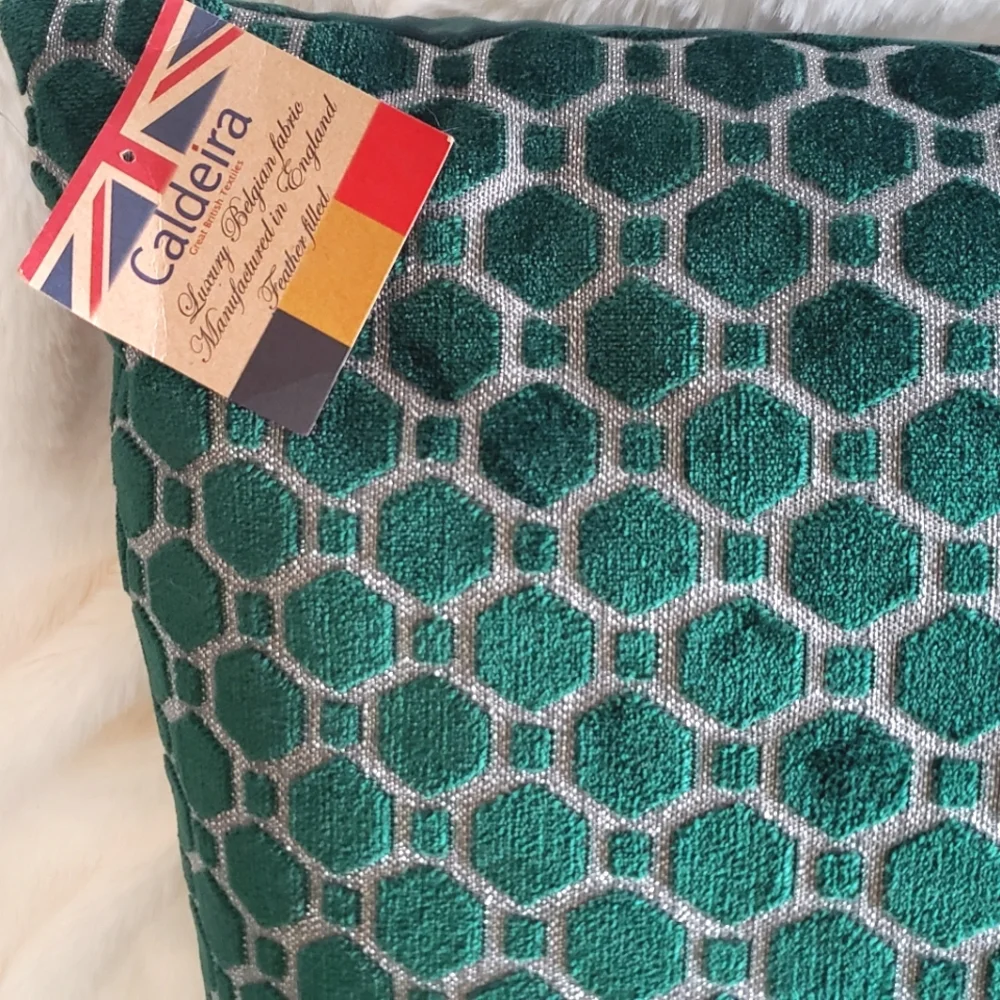 NWT Caldeira Luxury Belgian Velvet Fabric Oversized Pillow